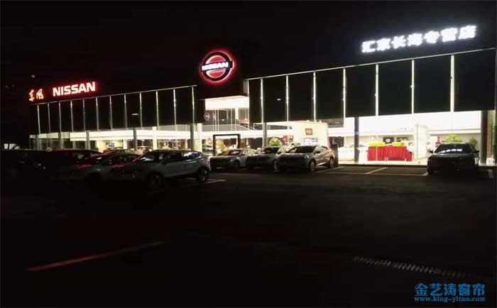 東莞長(zhǎng)安東風(fēng)4S店展廳超高電動(dòng)卷簾安裝實(shí)拍 電動(dòng)卷簾